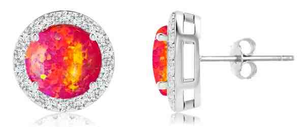 JVD Stříbrné náušnice se syntetickými opály SVLE0847XH2O400 + 2 měsíce na vrácení zboží