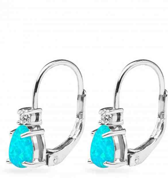 JVD Jemné stříbrné náušnice se syntetickým opálem SVLE0855XH2O500 + 2 měsíce na vrácení zboží