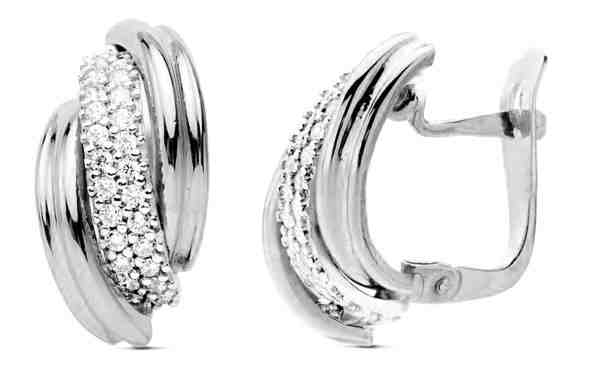 JVD Módní stříbrné náušnice se zirkony SVLE0872XH2BI00 + 2 měsíce na vrácení zboží