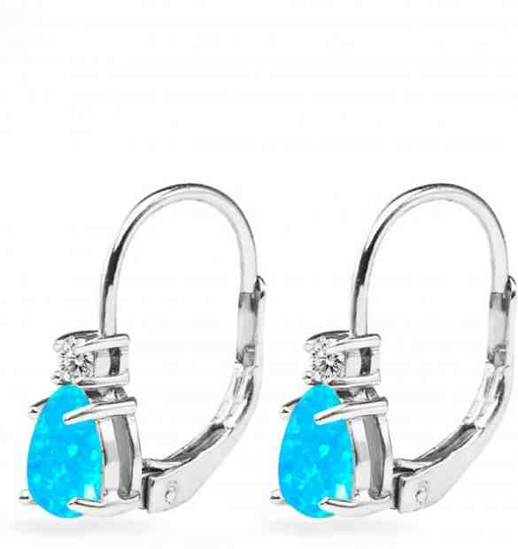 JVD Jemné stříbrné náušnice se syntetickým opálem SVLE0855XH2O200 + 2 měsíce na vrácení zboží