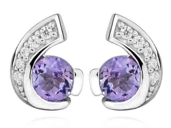 JVD Módní stříbrné náušnice se zirkony SVLE0191SH8F200 + 2 měsíce na vrácení zboží