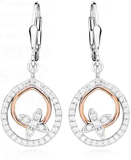 JVD Třpytivé bicolor náušnice ze stříbra SVLE0314SH8BK00 + 2 měsíce na vrácení zboží