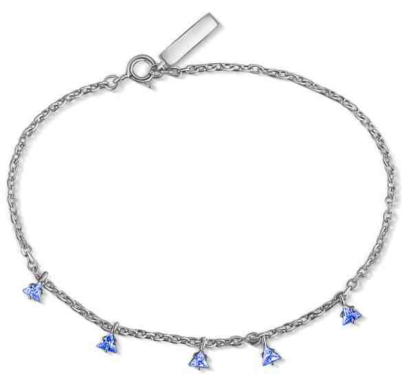 JVD Stříbrný náramek se zirkonovými trojúhelníky SVLB0362SH2M117 + 2 měsíce na vrácení zboží