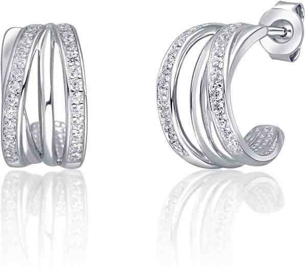 JVD Moderní kruhové náušnice ze stříbra SVLE0694XH2BI00 + 2 měsíce na vrácení zboží