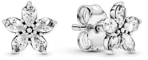 Pandora Třpytivé náušnice ze stříbra Sparkling Snowflakes 299239C01 + 2 měsíce na vrácení zboží