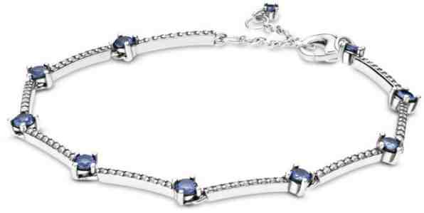 Pandora Článkový náramek ze stříbra s krystaly a kubickými zirkony 599217C01 16 cm + 2 měsíce na vrácení zboží