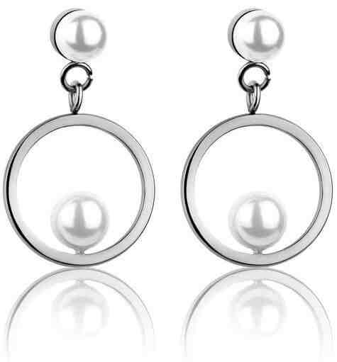 Victoria Walls Ocelové náušnice s perličkou VE10100S + 2 měsíce na vrácení zboží