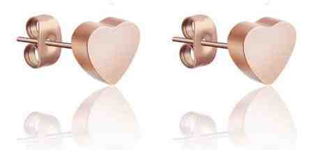 Victoria Walls Pozlacené srdíčkové náušnice VE1045R + 2 měsíce na vrácení zboží