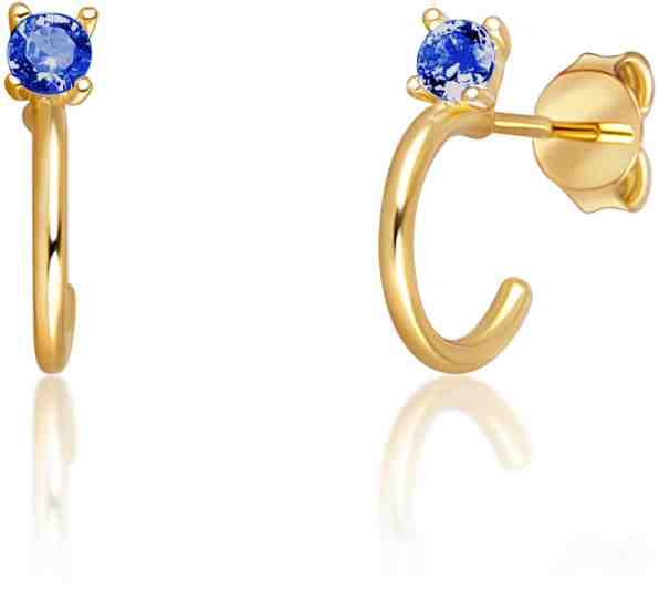 JVD Něžné pozlacené náušnice kruhy ze stříbra se zirkony SVLE0700XH2GM00 + 2 měsíce na vrácení zboží