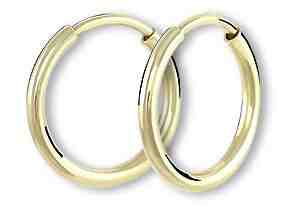 Brilio Náušnice zlaté kruhy 231 001 00487 + 2 měsíce na vrácení zboží