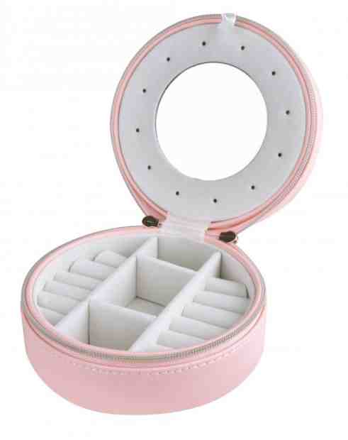 Troli Malá kruhová růžová cestovní šperkovnice VJBB007 + 2 měsíce na vrácení zboží