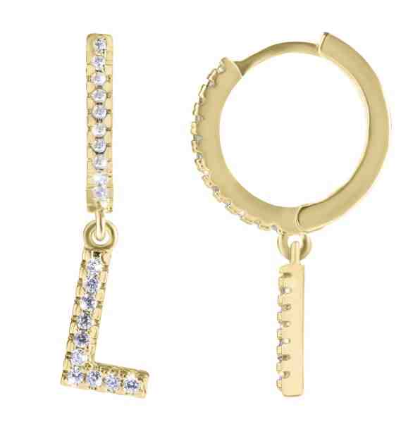 Troli Kruhová pozlacená single náušnice "L" se zirkony + 2 měsíce na vrácení zboží