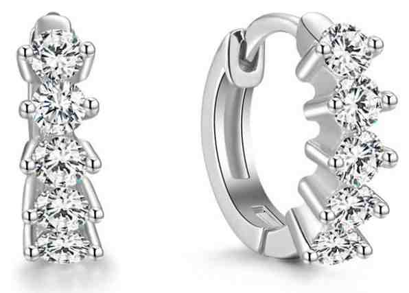 Beneto Kruhové stříbrné náušnice AGUC2235 + 2 měsíce na vrácení zboží