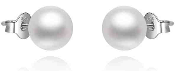 Beneto Elegantní perlové náušnice AGUP2240P + 2 měsíce na vrácení zboží