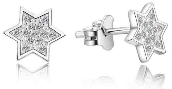 Beneto Stříbrné náušnice hvězdičky AGUP2241 + 2 měsíce na vrácení zboží