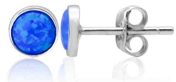 Beneto Stříbrné náušnice se syntetickými opály AGUP2243 + 2 měsíce na vrácení zboží