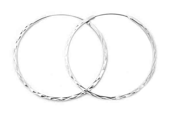 Beneto Módní kruhové náušnice ze stříbra AGUC2439/SCS 4 cm + 2 měsíce na vrácení zboží