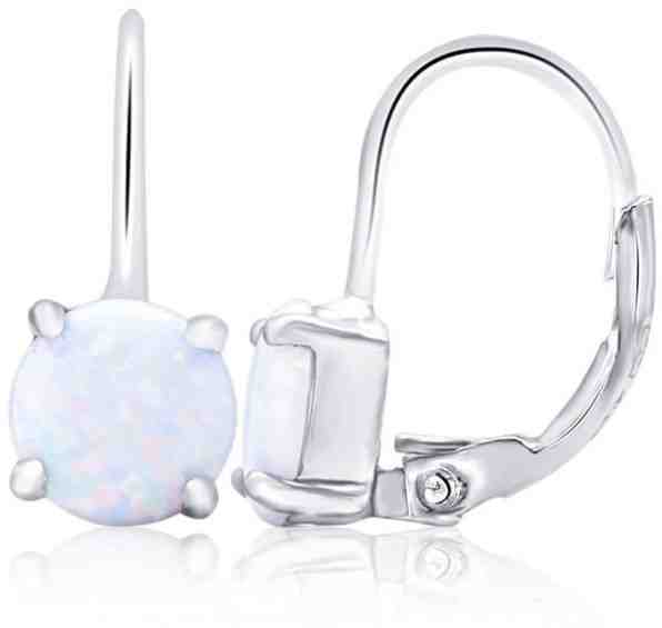 Beneto Krásné stříbrné náušnice se syntetickými opály AGUC2254 + 2 měsíce na vrácení zboží