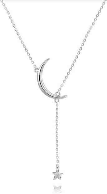 Beneto Stříbrný náhrdelník s nebeskými ozdobami AGS1227/47 + 2 měsíce na vrácení zboží
