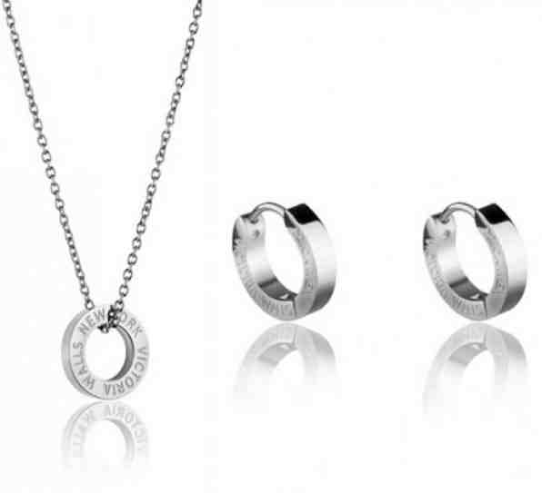 Victoria Walls Souprava náušnic a náhrdelníku VS1060S - SLEVA (náušnice, náhrdelník) + 2 měsíce na vrácení zboží