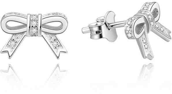 Beneto Něžné stříbrné náušnice s čirými zirkony AGUP2253 + 2 měsíce na vrácení zboží