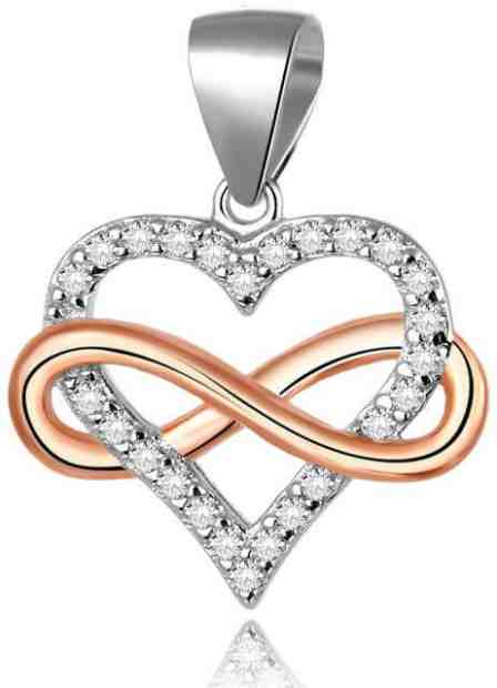 Beneto Bicolor přívěsek se zirkony Nekonečná láska AGH595 + 2 měsíce na vrácení zboží