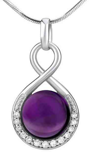 Silvego Stříbrný přívěsek s přírodním Ametystem JST14710AMP + 2 měsíce na vrácení zboží