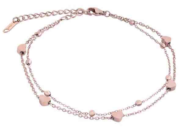 Troli Moderní pozlacený náramek z oceli Heart Rose Gold + 2 měsíce na vrácení zboží