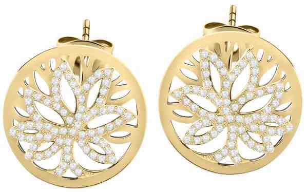 Morellato Slušivé pozlacené náušnice s krystaly Strom života Loto SATD27 + 2 měsíce na vrácení zboží