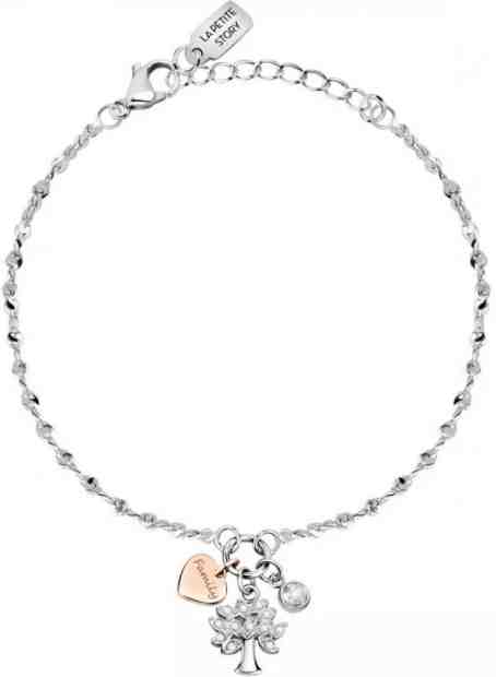La Petite Story Krásný ocelový náramek s přívěsky Strom života Family LPS05ASF16 + 2 měsíce na vrácení zboží