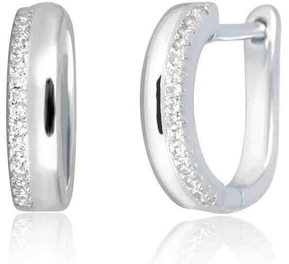 JVD Stylové stříbrné náušnice se zirkony SVLE0856XH2BI00 + 2 měsíce na vrácení zboží