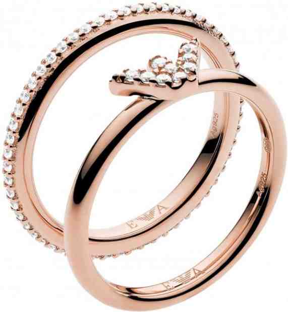 Emporio Armani Moderní dvojitý ocelový prsten EG3462221 57 mm + 2 měsíce na vrácení zboží