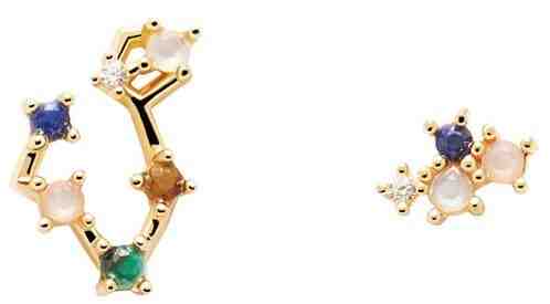 PDPAOLA Něžné pozlacené náušnice ze stříbra Ryby PISCES AR01-403-U + 2 měsíce na vrácení zboží