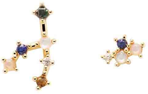 PDPAOLA Něžné pozlacené náušnice ze stříbra Býk TAURUS AR01-405-U + 2 měsíce na vrácení zboží