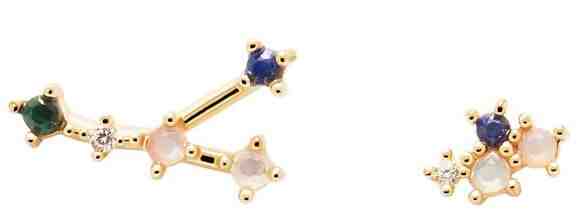 PDPAOLA Něžné pozlacené náušnice ze stříbra Rak CANCER AR01-407-U + 2 měsíce na vrácení zboží