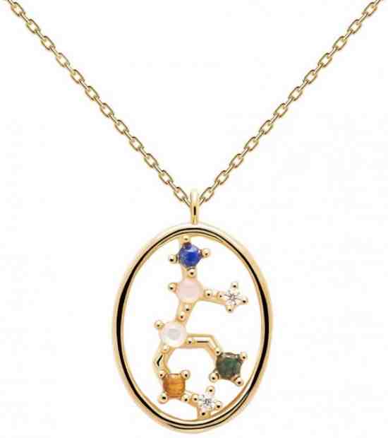 PDPAOLA Originální pozlacený náhrdelník Panna VIRGO CO01-349-U (řetízek, přívěsek) + 2 měsíce na vrácení zboží