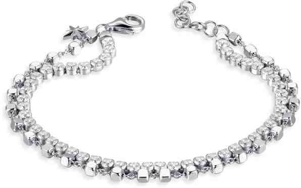 Rosato Třpytivý stříbrný náramek na přívěsky Storie RZB019 + 2 měsíce na vrácení zboží