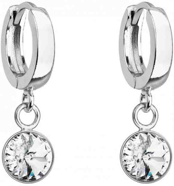 Evolution Group Něžné stříbrné náušnice s krystalem Swarovski 31300.1 + 2 měsíce na vrácení zboží