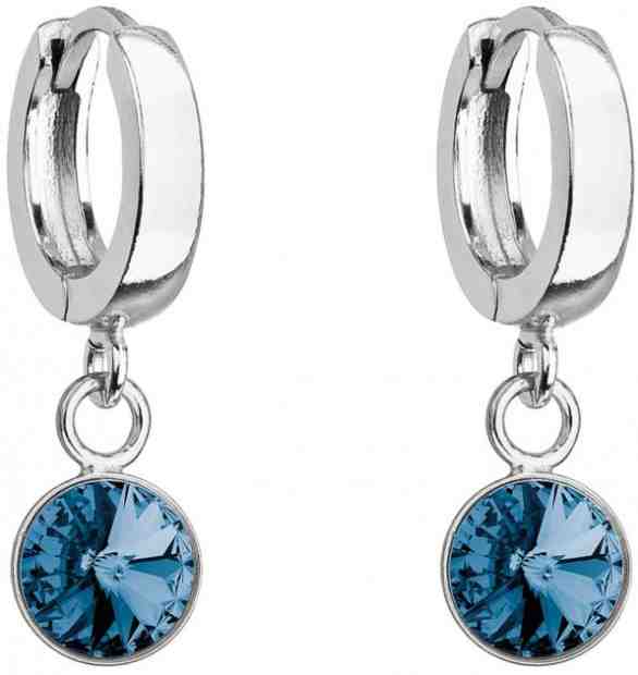 Evolution Group Krásné stříbrné náušnice s modrým krystalem Swarovski 31300.3 + 2 měsíce na vrácení zboží