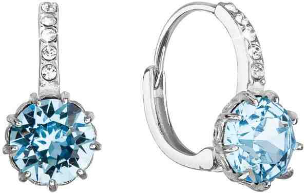 Evolution Group Krásné stříbrné náušnice s krystaly Swarovski 31302.1 + 2 měsíce na vrácení zboží