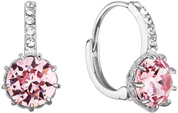 Evolution Group Půvabné stříbrné náušnice s krystaly Swarovski 31302.3 + 2 měsíce na vrácení zboží