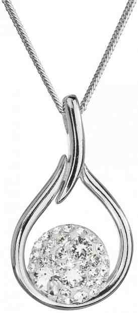 Evolution Group Nadčasový stříbrný náhrdelník s krystaly Swarovski 32075.1 (řetízek, přívěsek) + 2 měsíce na vrácení zboží