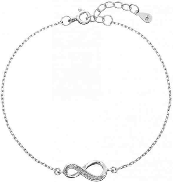 Evolution Group Stříbrný náramek se zirkony Nekonečno 13009.1 + 2 měsíce na vrácení zboží