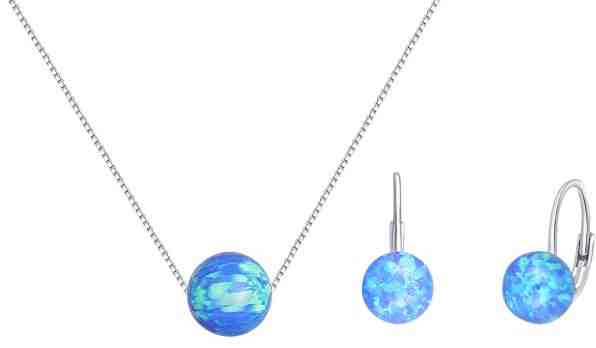 JVD Zvýhodněná sada šperků se syntetickými opály JVD (náušnice, přívěsek) + 2 měsíce na vrácení zboží