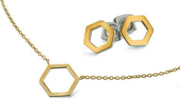 Boccia Titanium Zvýhodněná pozlacená titanová sada (náhrdelník, náušnice) + 2 měsíce na vrácení zboží