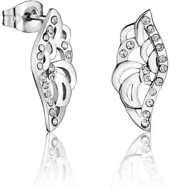 Viceroy Módní ocelové náušnice s krystaly Kiss 80011E11000 + 2 měsíce na vrácení zboží