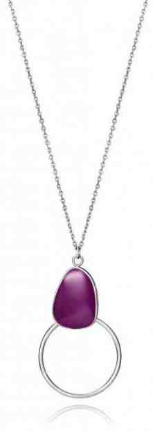 Viceroy Ocelový náhrdelník s fialovou ozdobou Fashion 15044C01000 + 2 měsíce na vrácení zboží