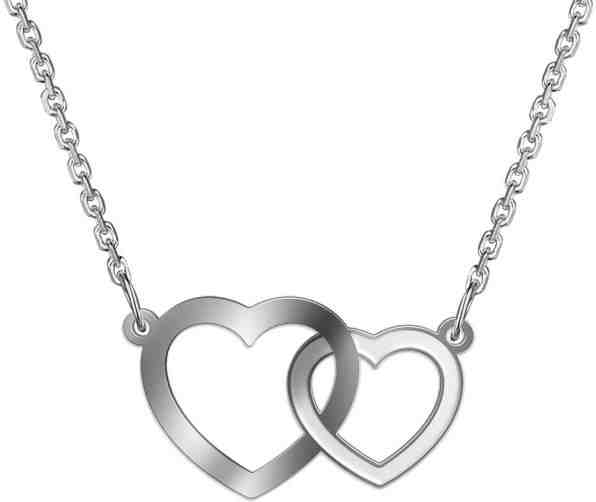 Praqia Romantický stříbrný náhrdelník se srdíčky Victoria N6319 + 2 měsíce na vrácení zboží