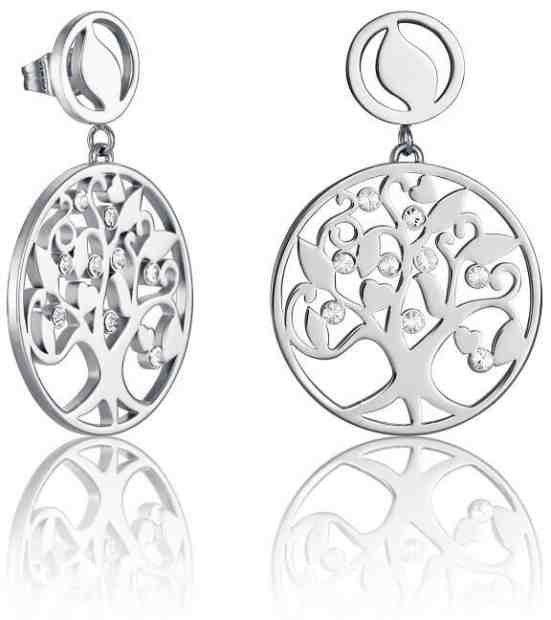 Viceroy Elegantní ocelové náušnice s krystaly Happiness 80007E11000 + 2 měsíce na vrácení zboží