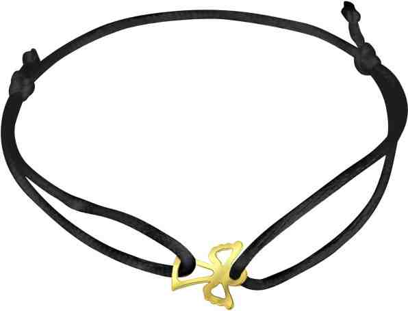 Brilio Černý kabala náramek se zlatým andělíčkem KA7010 + 2 měsíce na vrácení zboží